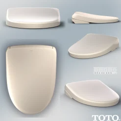 TOTO S7 WASHLET Electronic Bidet Toilet Seat with EWATER+ Bowl and Wand Cleaning, Contemporary Lid, Elongated, Sedona Beige, Plastic, SW4726#12