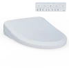 TOTO S7 WASHLET+ Electronic Bidet Toilet Seat with EWATER+ Bowl and Wand Cleaning and Classic Lid, Elongated, Cotton White, Plastic, SW4724AT40#01