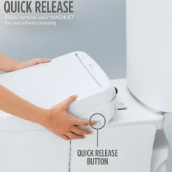 TOTO S7 WASHLET+ Electronic Bidet Toilet Seat with EWATER+ Bowl and Wand Cleaning and Classic Lid, Elongated, Cotton White, Plastic, SW4724AT40#01