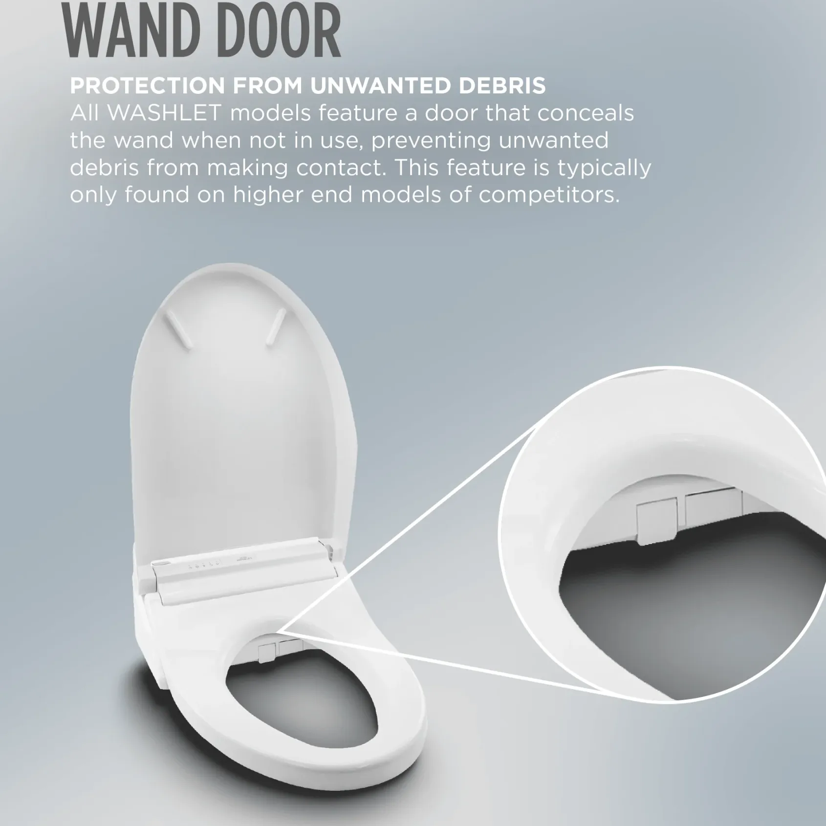 TOTO S7 WASHLET+ Electronic Bidet Toilet Seat with EWATER+ Bowl and Wand Cleaning and Contemporary Lid, Elongated, Cotton White, Plastic, SW4726AT40#01