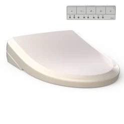 TOTO S7A WASHLET Electronic Bidet Toilet Seat with EWATER+ Bowl and Wand Cleaning and Auto Open and Close Classic Lid, Elongated, Sedona Beige, Plastic, SW4734#12