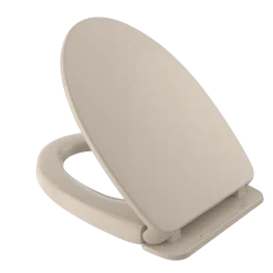TOTO SoftClose Non Slamming, Slow Close Elongated Toilet Seat and Lid, Bone, Plastic, SS124#03