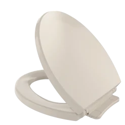 TOTO SoftClose Non Slamming, Slow Close Round Toilet Seat and Lid, Bone, Plastic, SS113#03