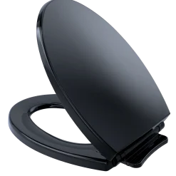 TOTO SoftClose Non Slamming, Slow Close Elongated Toilet Seat and Lid, Ebony, Plastic, SS114#51