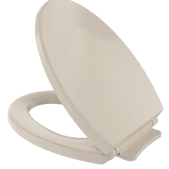 TOTO SoftClose Non Slamming, Slow Close Elongated Toilet Seat and Lid, Bone, Plastic, SS114#03