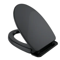 TOTO SoftClose Non Slamming, Slow Close Elongated Toilet Seat and Lid, Ebony, Plastic, SS124#51