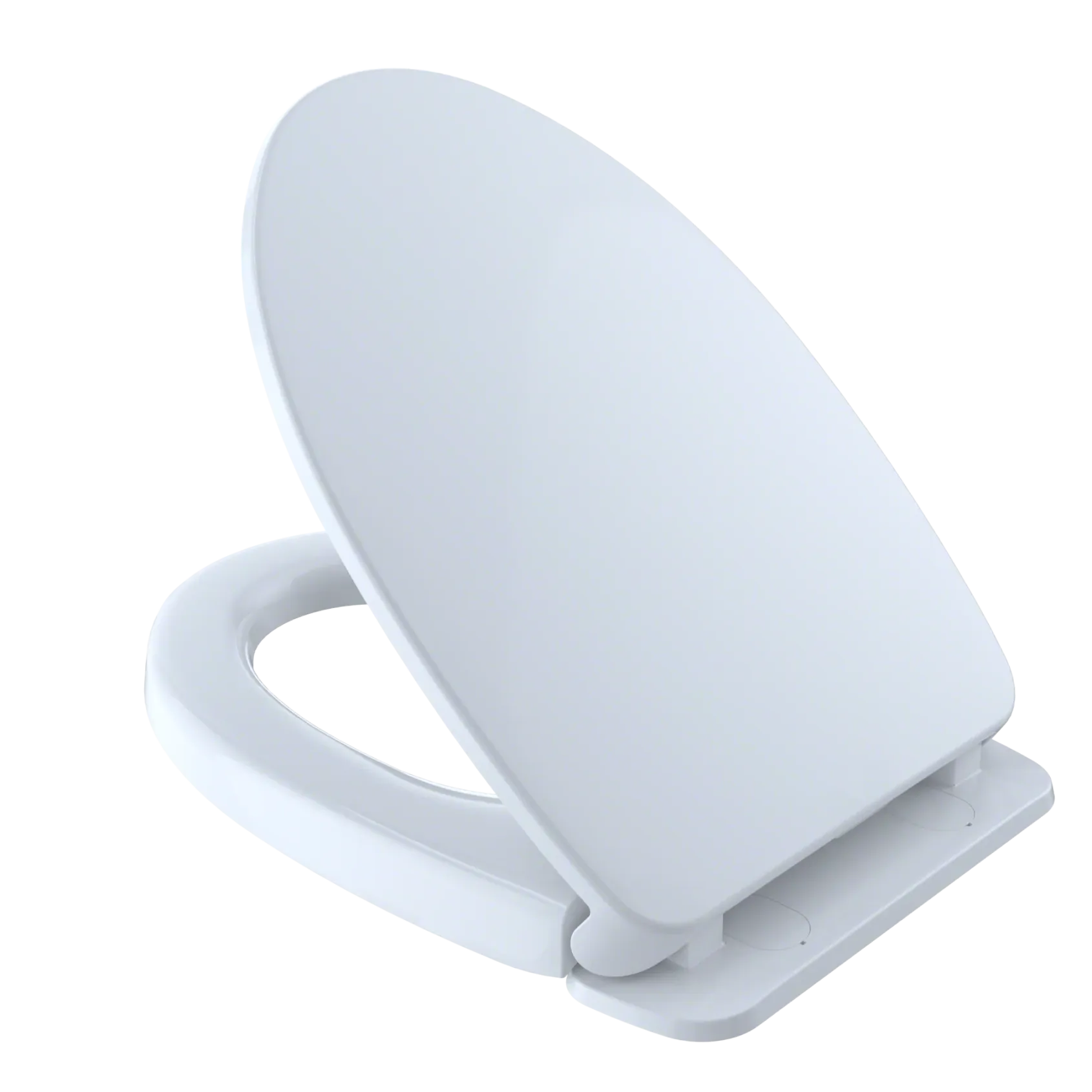 TOTO SoftClose Non Slamming, Slow Close Elongated Toilet Seat and Lid, Cotton White, Plastic, SS124#01