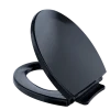 TOTO SoftClose Non Slamming, Slow Close Round Toilet Seat and Lid, Ebony, Plastic, SS113#51