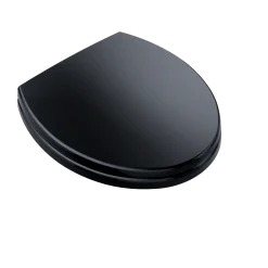 TOTO SoftClose Non Slamming, Slow Close Round Toilet Seat and Lid, Ebony, Plastic, SS113#51