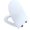 TOTO SoftClose Slim D-Shape Non-Slamming Seat and Lid for RP Wall-Hung Toilet, Cotton White, Urea Resin, SS247R#01