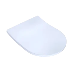 TOTO SoftClose Slim D-Shape Non-Slamming Seat and Lid for RP Wall-Hung Toilet, Cotton White, Urea Resin, SS247R#01