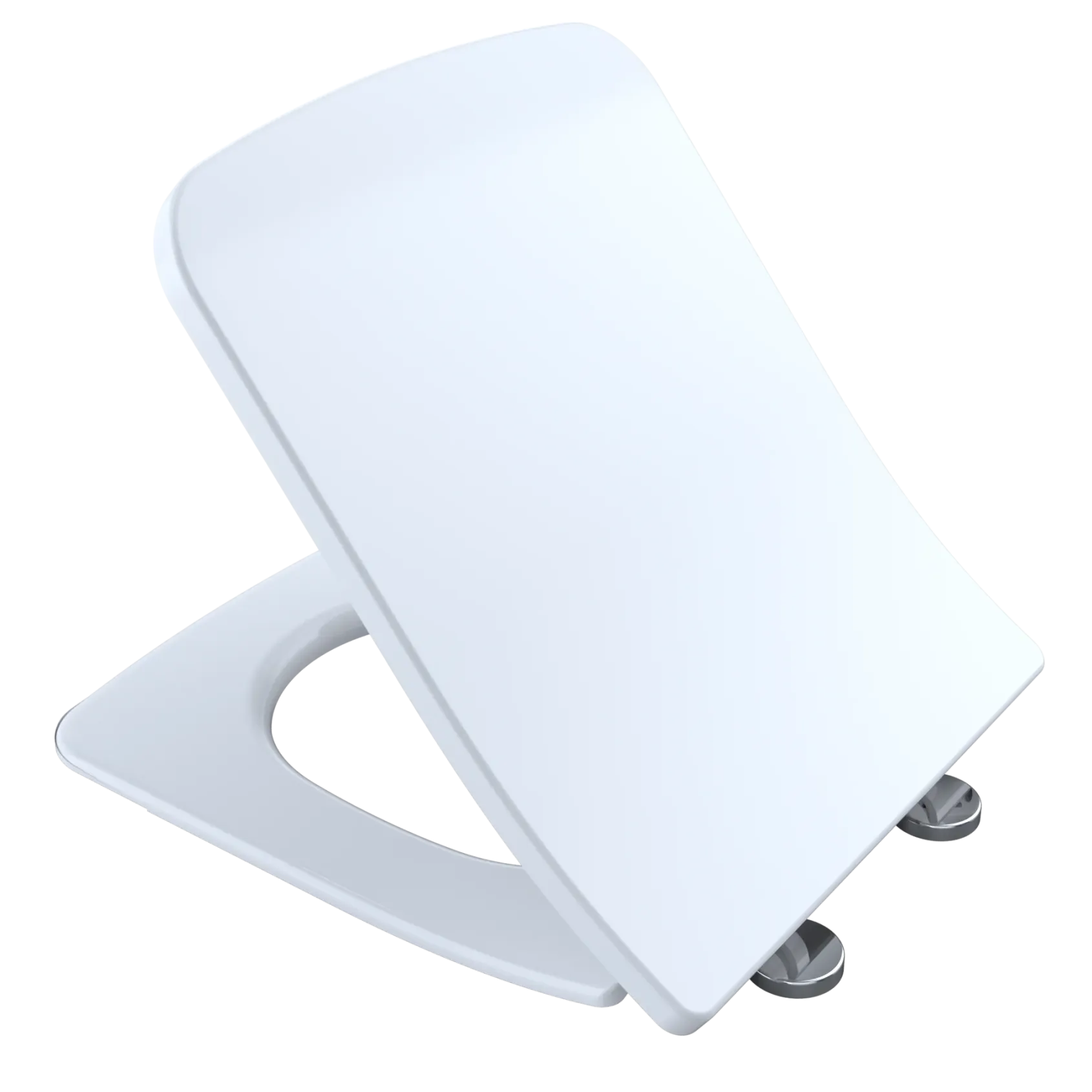 TOTO SoftClose Slim Square Non-Slamming Seat and Lid for SP Wall-Hung Toilet, Cotton White- Urea Resin, SS249R#01