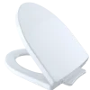 TOTO Soire SoftClose Non Slamming, Slow Close Elongated Toilet Seat and Lid, Cotton White, Plastic, SS214#01