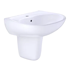 TOTO Supreme Oval Wall-Mount Bathroom Sink with CeFiONtect and Shroud for Single Hole Faucets, Cotton White, Vitreous China, LHT241G#01