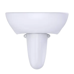TOTO Supreme Oval Wall-Mount Bathroom Sink with CeFiONtect and Shroud for Single Hole Faucets, Cotton White, Vitreous China, LHT241G#01