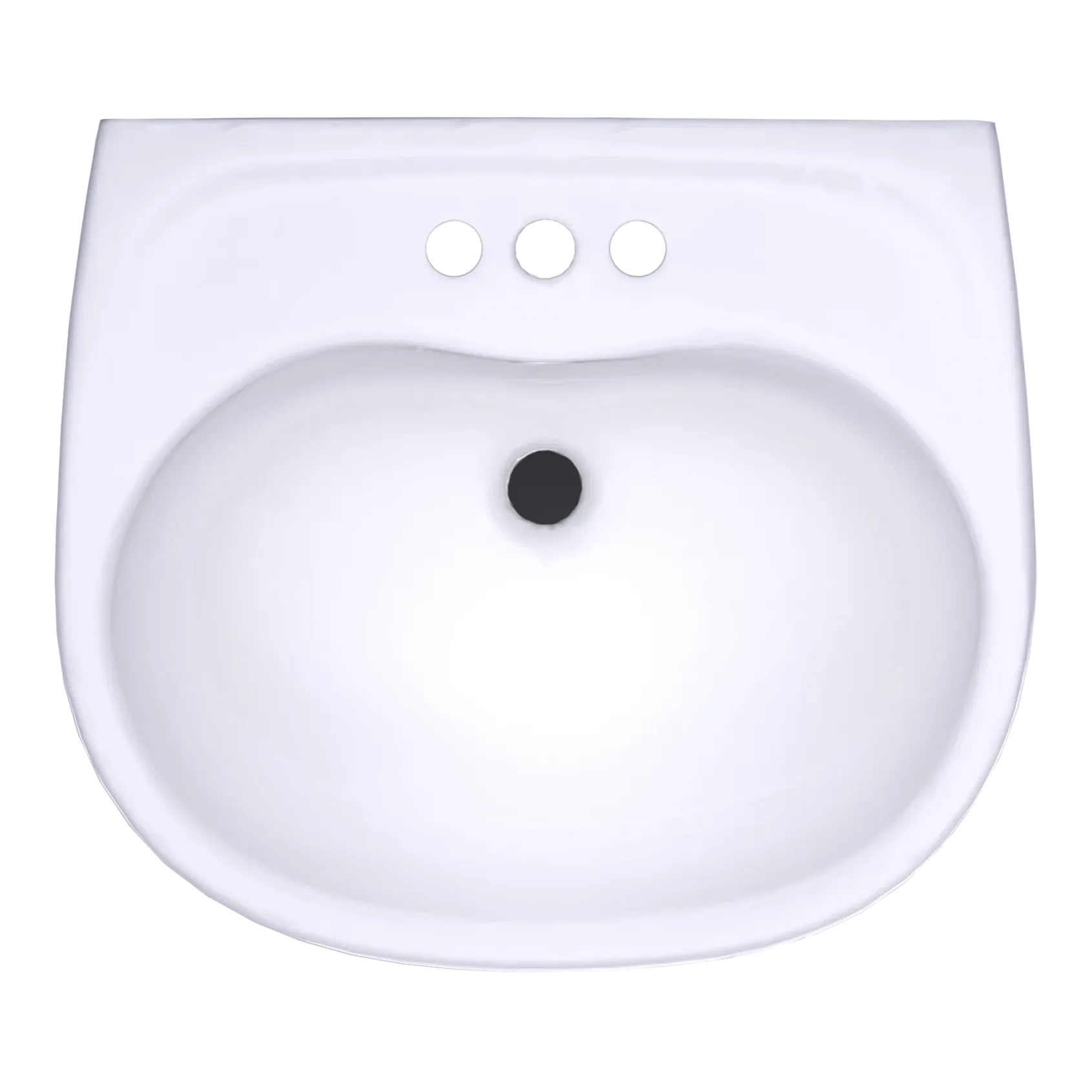 TOTO Supreme Oval Wall-Mount Bathroom Sink with CEFIONTECT and Shroud for 4 Inch Center Faucets, Cotton White, Vitreous China, LHT241.4G#01