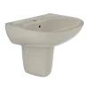 TOTO Supreme Oval Wall-Mount Bathroom Sink with CeFiONtect and Shroud for Single Hole Faucets, Bone, Vitreous China, LHT241G#03