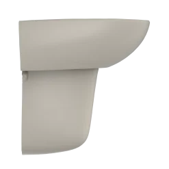 TOTO Supreme Oval Wall-Mount Bathroom Sink with CeFiONtect and Shroud for Single Hole Faucets, Bone, Vitreous China, LHT241G#03