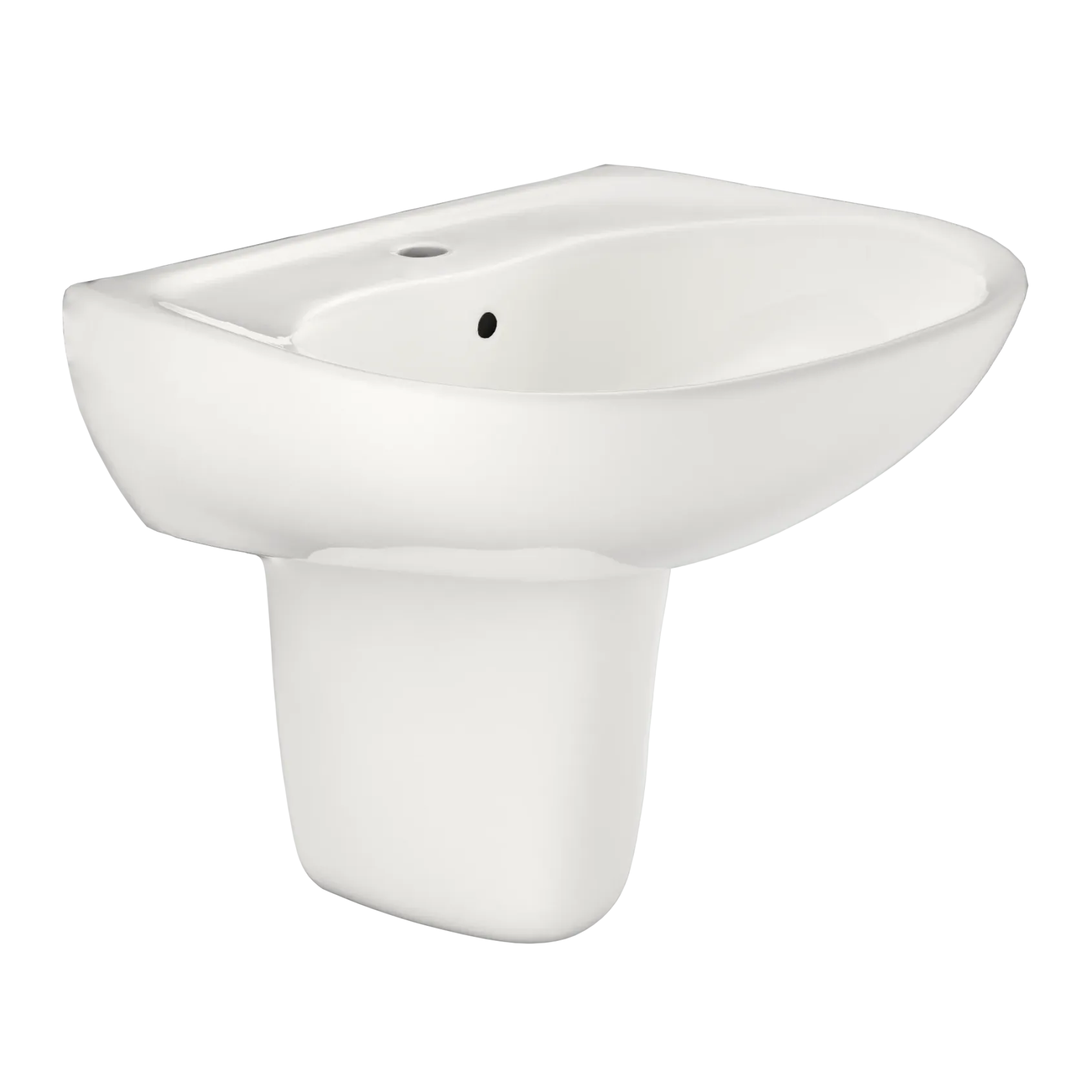TOTO Supreme Oval Wall-Mount Bathroom Sink with CeFiONtect and Shroud for Single Hole Faucets, Colonial White, Vitreous China, LHT241G#11