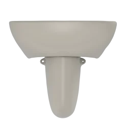 TOTO Supreme Oval Wall-Mount Bathroom Sink with CEFIONTECT and Shroud for 4 Inch Center Faucets, Bone, Vitreous China, LHT241.4G#03