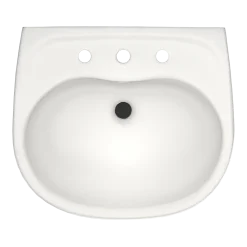 TOTO Supreme Oval Wall-Mount Bathroom Sink with CEFIONTECT and Shroud for 8 Inch Center Faucets, Colonial White, Vitreous China, LHT241.8G#11