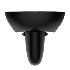 TOTO Supreme Oval Wall-Mount Bathroom Sink and Shroud for 4 Inch Center Faucets, Ebony, Vitreous China, LHT241.4#51