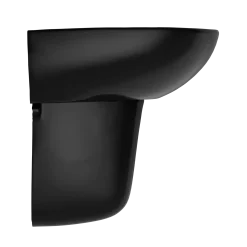 TOTO Supreme Oval Wall-Mount Bathroom Sink and Shroud for Single Hole Faucets, Ebony, Vitreous China, LHT241#51