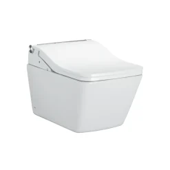 TOTO SW WASHLET+ Ready Square Electronic Bidet Toilet Seat with Auto Flush Ready Cotton White, Plastic, SW4549AT60#01