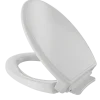 TOTO Traditional SoftClose Non Slamming, Slow Close Elongated Toilet Seat and Lid, Colonial White, Plastic, SS154#11
