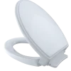 TOTO Traditional SoftClose Non Slamming, Slow Close Elongated Toilet Seat and Lid, Cotton White, Plastic, SS154#01