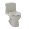 TOTO UltraMax One-Piece Round Bowl 1.6 GPF Toilet, Bone, Vitreous China, MS853113S#03