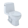 TOTO UltraMax One-Piece Round Bowl 1.6 GPF Toilet, Cotton White, Vitreous China, MS853113S#01