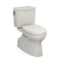 TOTO Vespin II 1G Two-Piece Elongated 1.0 GPF Universal Height Toilet with CEFIONTECT and SS124 SoftClose Seat, WASHLET+ Ready, Sedona Beige, Vitreous China|Plastic, MS474124CUFG#12