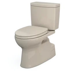 TOTO Vespin II 1G Two-Piece Elongated 1.0 GPF Universal Height Toilet with CEFIONTECT and SS124 SoftClose Seat, WASHLET+ Ready, Bone, Vitreous China|Plastic, MS474124CUFG#03