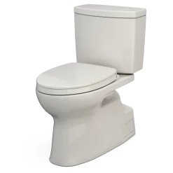 TOTO Vespin II 1G Two-Piece Elongated 1.0 GPF Universal Height Toilet with CEFIONTECT and SS124 SoftClose Seat, WASHLET+ Ready, Colonia White, Vitreous China|Plastic, Colonial White, MS474124CUFG#11