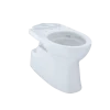 TOTO Vespin II Universal Height Elongated Skirted Toilet Bowl with CEFIONTECT, Cotton White, Vitreous China, CT474CUFG#01