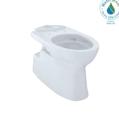 TOTO Vespin II Universal Height Elongated Skirted Toilet Bowl with CEFIONTECT, Cotton White, Vitreous China, CT474CUFG#01