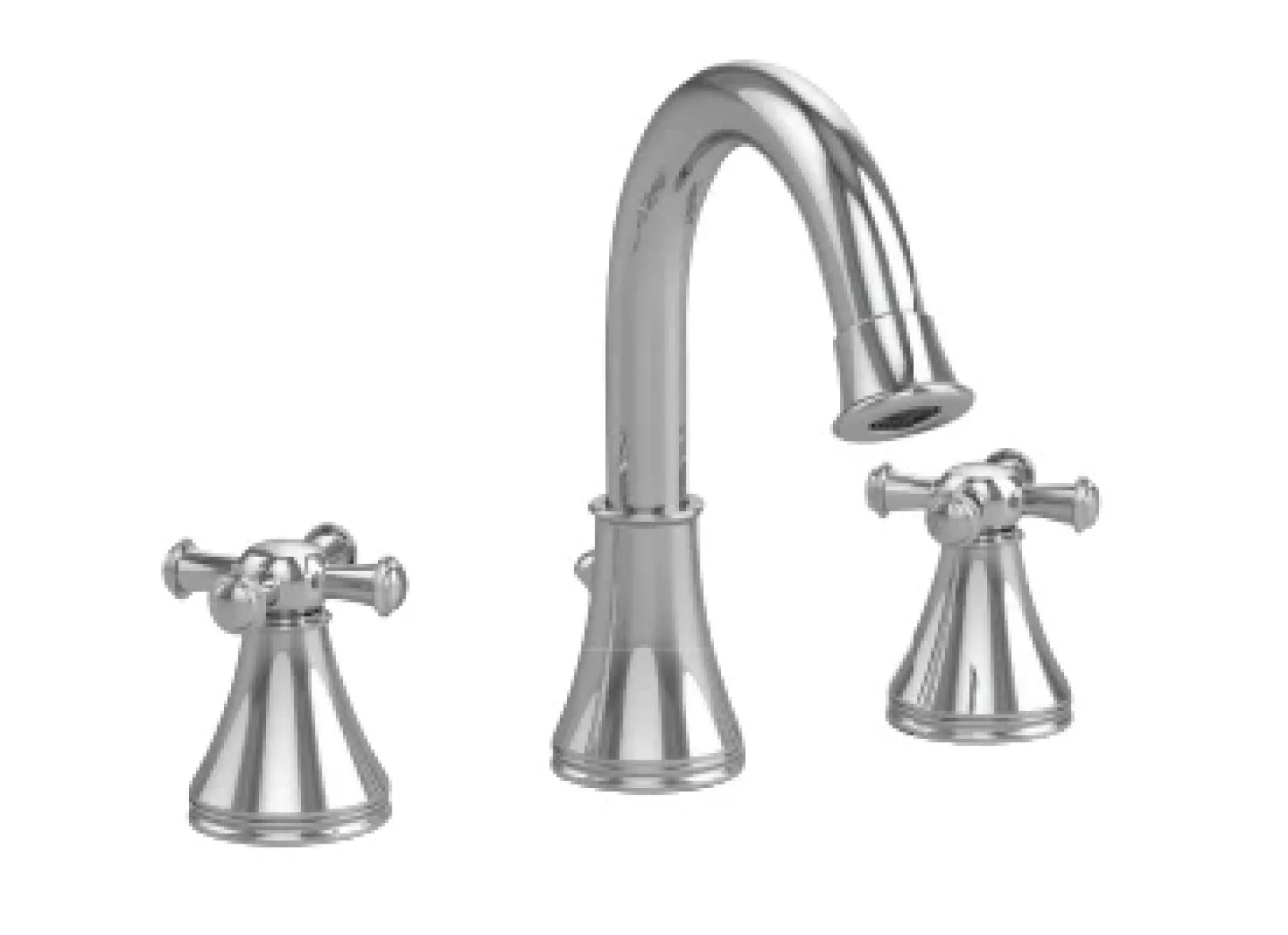 TOTO Vivian Alta Two Cross Handle Widespread 1.2 GPM Bathroom Sink Faucet, Polished Chrome, Brass, TL220DDH12#CP