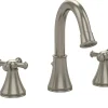 TOTO Vivian Alta Two Cross Handle Widespread 1.5 GPM Bathroom Sink Faucet, Brushed Nickel, Brass, TL220DDH#BN