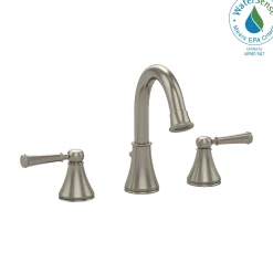 TOTO Vivian Alta Two Handle Widespread 1.5 GPM Bathroom Sink Faucet, Brushed Nickel, Brass, TL220DD1H#BN