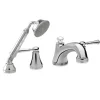 TOTO Vivian Two Handle Deck-Mount Roman Tub Filler Trim with Hand Shower, Polished Chrome, Brass, TB220S1#CP