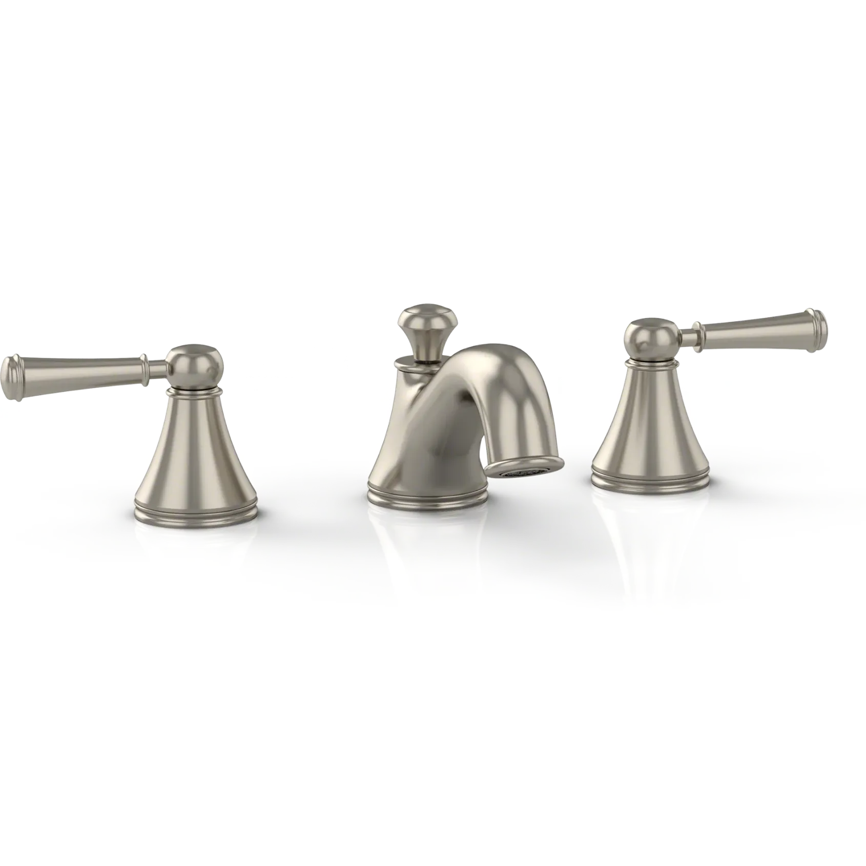 TOTO Vivian Two Handle Widespread 1.2 GPM Bathroom Sink Faucet, Brushed Nickel, Brass, TL220DD112#BN