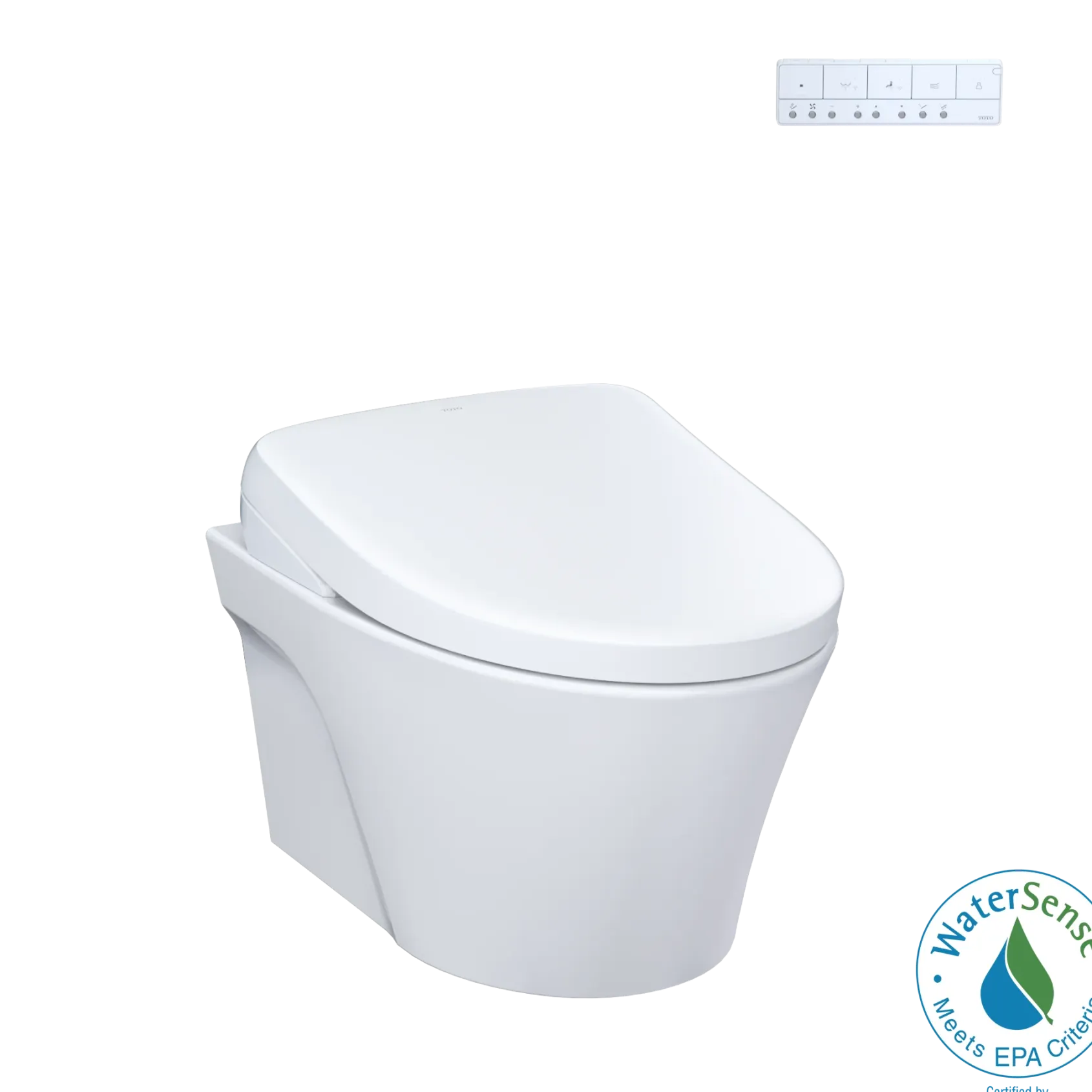 TOTO WASHLET+ AP Wall-Hung Elongated Toilet with S7 Contemporary Bidet Seat and DuoFit In-Wall 0.9 and 1.28 GPF Dual-Flush Tank System, Matte Silver, Vitreous China|Plastic, CWT4264726CMFG#MS