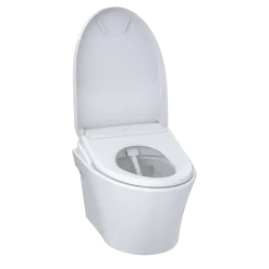 TOTO WASHLET+ AP Wall-Hung Elongated Toilet with S7 Contemporary Bidet Seat and DuoFit In-Wall 0.9 and 1.28 GPF Dual-Flush Tank System, Matte Silver, Vitreous China|Plastic, CWT4264726CMFG#MS