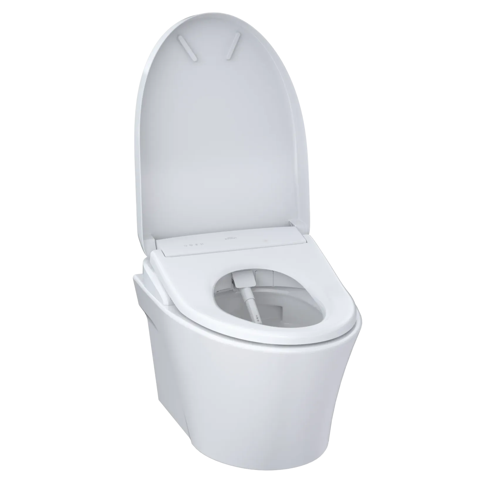 TOTO WASHLET+ AP Wall-Hung Elongated Toilet with S7 Contemporary Bidet Seat and DuoFit In-Wall 0.9 and 1.28 GPF Dual-Flush Tank System, Matte Silver, Vitreous China|Plastic, CWT4264726CMFG#MS