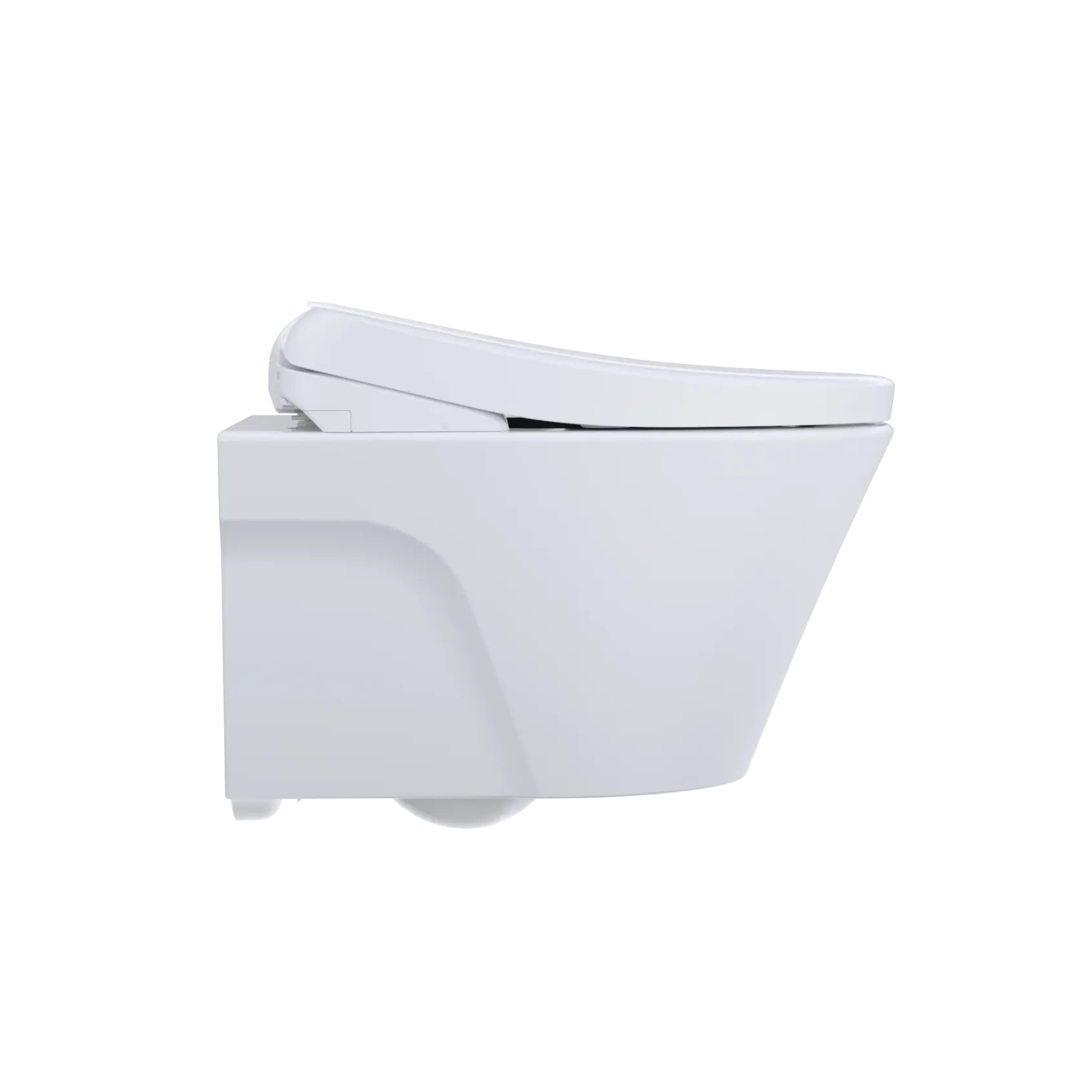 TOTO WASHLET+ AP Wall-Hung Elongated Toilet with S7 Contemporary Bidet Seat and DuoFit In-Wall 0.9 and 1.28 GPF Dual-Flush Tank System, Matte Silver, Vitreous China|Plastic, CWT4264726CMFG#MS