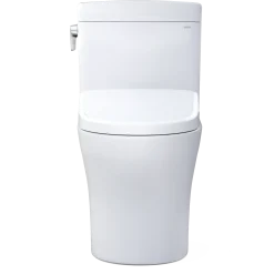 TOTO WASHLET+ Aquia IV Cube Two-Piece Elongated Dual Flush 1.28 and 0.9 GPF Toilet with Auto Flush S7 Contemporary Bidet Seat, Cotton White, Vitreous China|Plastic, MW4364726CEMFGNA#01