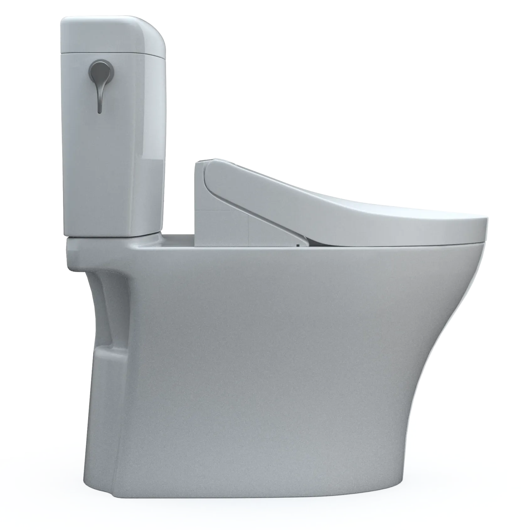 TOTO WASHLET+ Aquia IV Cube Two-Piece Elongated Dual Flush 1.28 and 0.9 GPF Toilet with C5 Bidet Seat, Cotton White, Vitreous China|Plastic, MW4363084CEMFGN#01