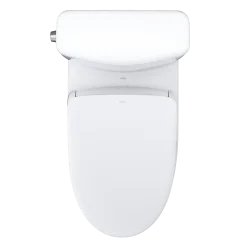 TOTO WASHLET+ Aquia IV Cube Two-Piece Elongated Dual Flush 1.28 and 0.9 GPF Toilet with S7 Contemporary Bidet Seat, Cotton White, Vitreous China|Plastic, MW4364726CEMFGN#01