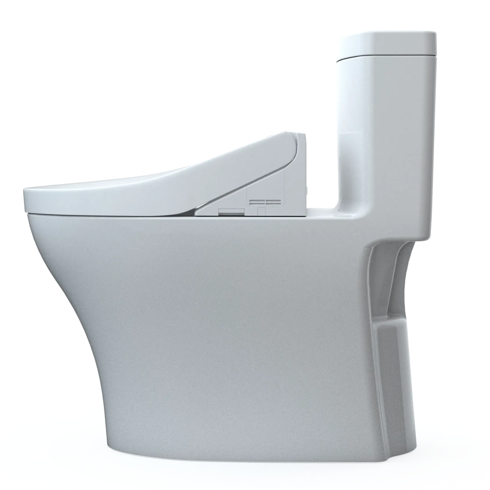 TOTO WASHLET+ Aquia IV One-Piece Elongated Dual Flush 1.28 and 0.9 GPF Toilet and WASHLET C2 Bidet Seat, Cotton White, Vitreous China|Plastic, MW6463074CEMFGN#01